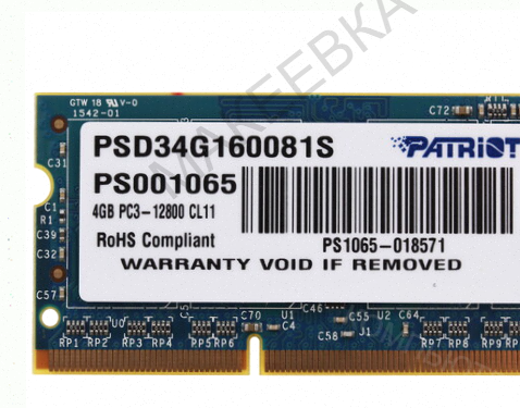 Оперативная Память Sodimm Patriot Signature [psd34g160081s] 4 гб - арт:3407 Макеевка