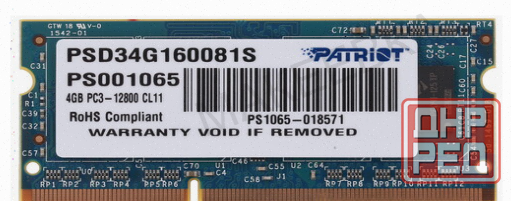 Оперативная Память Sodimm Patriot Signature [psd34g160081s] 4 гб - арт:3407 Макеевка - изображение 1