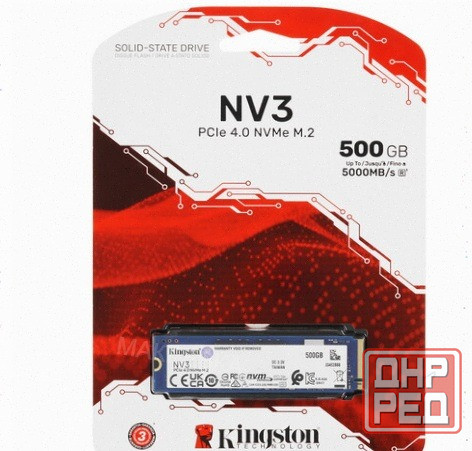 Твердотельный Накопитель Ssd m.2 Nvme Kingston nv3 500gb [snv3s/500g] - арт:4906 Донецк - изображение 1