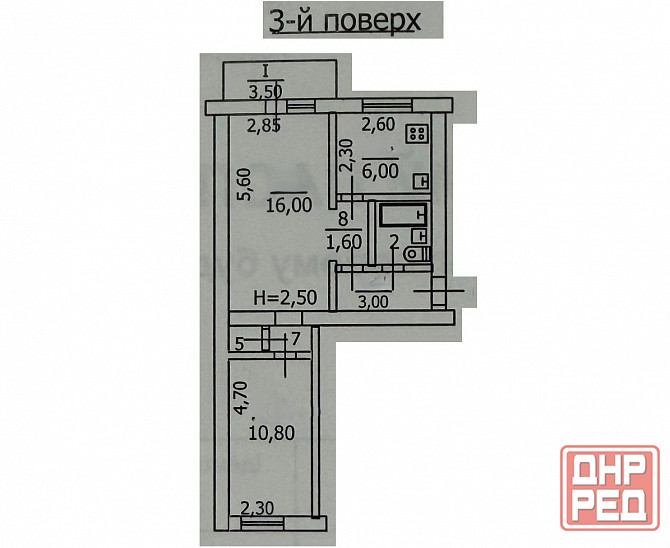 Продам 2-х ком. кв., 3/3 эт., 42 м.кв. - Макеевка, ул. Мотажная, Дк Бажанова Макеевка - изображение 8