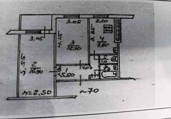 Продаётся просторная 2-х комнатная квартира с водой по улице Кольцова Донецк