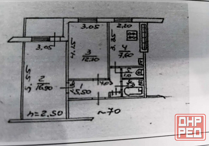Продаётся просторная 2-х комнатная квартира с водой по улице Кольцова Донецк - изображение 2