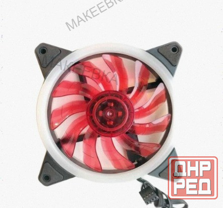 Wjf Вентилятор Для Компьютера 120мм, 3pin, Красная Подсветка - арт:6330 Донецк - изображение 1