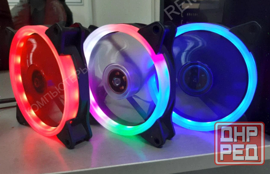 Wjf Вентилятор Для Компьютера 120мм, 3pin, Зелёная Подсветка - арт:5848 Донецк - изображение 1