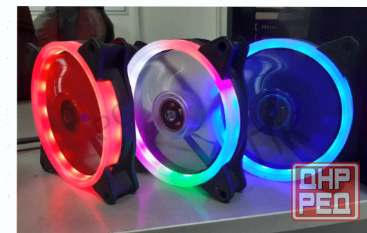 Wjf Вентилятор Для Компьютера 120мм, 3pin, Синяя Подсветка - арт:9420 Донецк - изображение 1