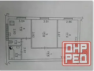 Цена снижена! 2-х ком. квартира в Ворошиловском р-не, пр. Гурова, 7 Донецк - изображение 9