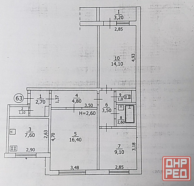 Продам 3-к. квартира, 65 м², 7/9 эт. Макеевка - изображение 12