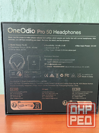Наушники проводные Oneodio Pro 50 black Донецк - изображение 4