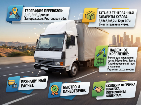 Грузоперевозки до 5т Донецк