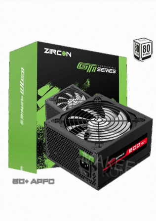 Блок Питания Atx Zircon Gti-600 80+ (черный 600w 20+4pin 4+4pin 2*6+2pin 6*sata 3*molex в - арт:8755 Макеевка