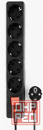 Сетевой Фильтр Гарнизон Енlb-4, 0,5 м, 5 Розеток, Черный - арт:1391 Макеевка - изображение 1