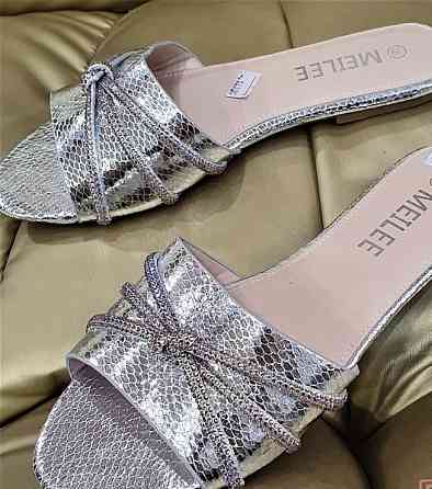 Шлепки женские Италия р39 серебро Донецк