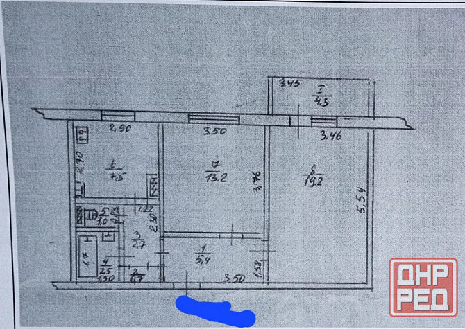 Продам 2 кк квартиру в Луганске на квартале Мирный с автономным отоплением Луганск - изображение 1