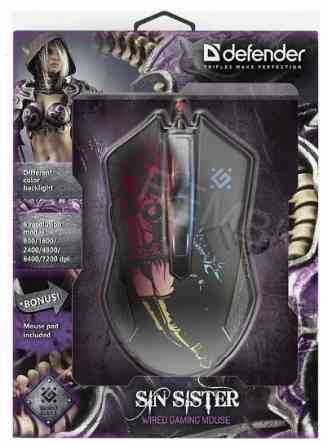 Мышь Defender Sin'sister gm-933, Черный (52933) Оптический, 7200 Dpi, Usb - арт:6507 Макеевка