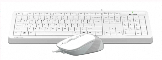Комплект (клавиатура+мышь) a4tech Fstyler f1010, Usb, Проводной, Белый и Серый [f1010 Whi - арт:3264 Макеевка