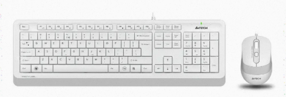 Комплект (клавиатура+мышь) a4tech Fstyler f1010, Usb, Проводной, Белый и Серый [f1010 Whi - арт:3264 Макеевка