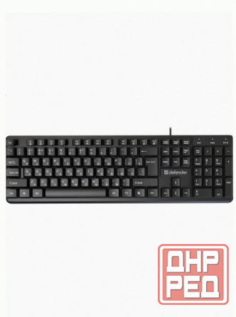 Клавиатура Проводная Defender Elemental hb-239 Black (ru, Черн,104 Кнопки+fn,1.8м) (45239 - арт:2512 Донецк - изображение 1