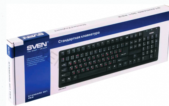 Клавиатура Sven Проводная Standard 301, Usb, 104 Клавиши, Черная (sv-03100301ub) - арт:6227 Донецк