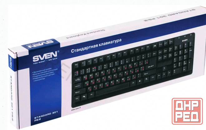 Клавиатура Sven Проводная Standard 301, Usb, 104 Клавиши, Черная (sv-03100301ub) - арт:6227 Донецк - изображение 3