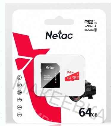 Карта Памяти Netac p500 Eco, Microsdxc, 64 гб, Class 10, Uhs-i u1, Адаптер на sd (nt02p50 - арт:8757 Донецк