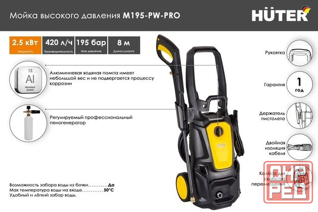 Продам автомойку HUTER 195 PW PRO Донецк - изображение 1