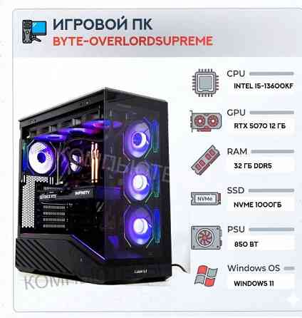 Игровой Компьютер Byte-overlordsupreme | Intel Core i5-13600kf (14ядер/20потоков) | 850w - арт:3204 Макеевка