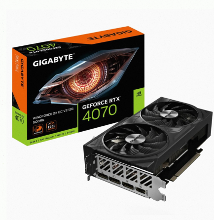 Видеокарта Gigabyte Rtx4070 Windforce 2x oc v2 12gb Gddr6 192bit 3xdp Hdmi 2fan Rtl - арт:7447 Макеевка