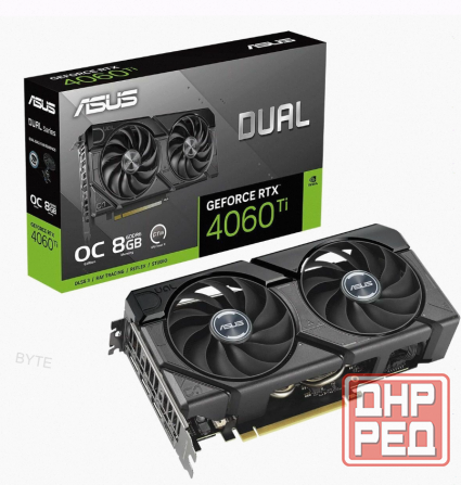 Видеокарта Asus Nvidia Geforce Rtx 4060 ti 8gb Dual-rtx4060ti-o8g-evo/rtx4060ti, Hdmi, dp - арт:3398 Макеевка - изображение 1