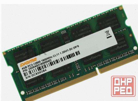 Память 4gb 1600mhz Digma Dgmas31600004d Rtl pc3-12800 cl11 so-dimm 204-pin 1.5в Dual Rank - арт:9218 Макеевка - изображение 1