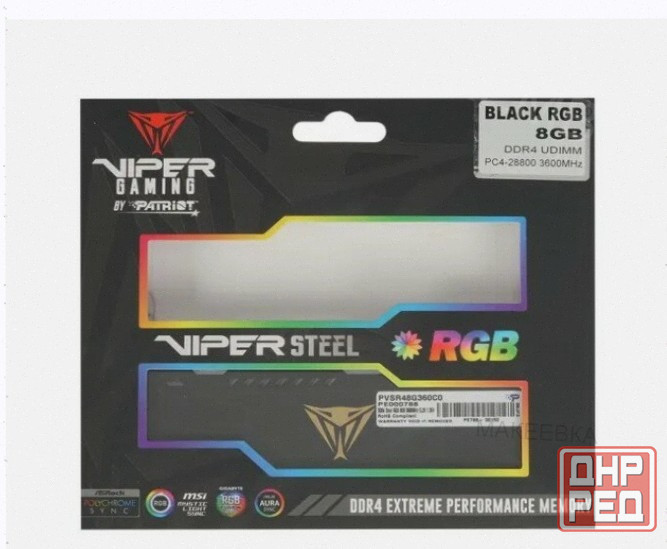 Модуль Памяти Patriot Viper Steel Rgb Dimm 8gb pc28800 Ddr4 Pvsr48g360c0 - арт:6497 Макеевка - изображение 4