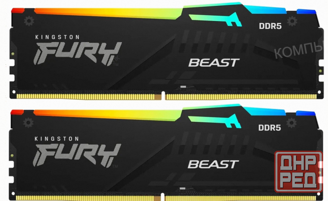 Оперативная Память Kingston Fury Beast Black kf552c40bbak2-16 Ddr5 - 2x 8гб 5200мгц, Dimm - арт:5751 Макеевка - изображение 1