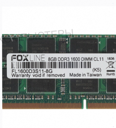 Оперативная Память so-dimm 8gb Ddr3-1600 pc3-12800 Foxconn Foxline, cl11, 1.5v, (512x8), - арт:5870 Макеевка