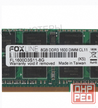 Оперативная Память so-dimm 8gb Ddr3-1600 pc3-12800 Foxconn Foxline, cl11, 1.5v, (512x8), - арт:5870 Макеевка - изображение 4