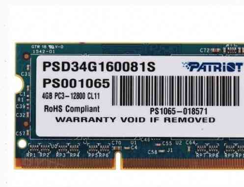 Оперативная Память Sodimm Patriot Signature [psd34g160081s] 4 гб - арт:8823 Макеевка