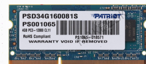 Оперативная Память Sodimm Patriot Signature [psd34g160081s] 4 гб - арт:8823 Макеевка