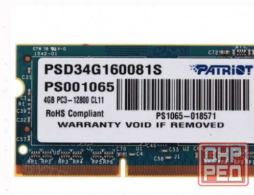 Оперативная Память Sodimm Patriot Signature [psd34g160081s] 4 гб - арт:8823 Макеевка - изображение 4
