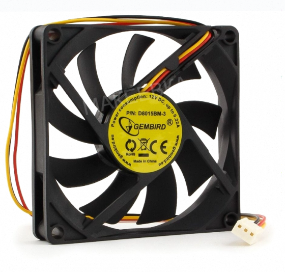 Вентилятор Для Корпуса Gembird d8015bm-3 - арт:4256 Макеевка