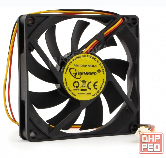 Вентилятор Для Корпуса Gembird d8015bm-3 - арт:4256 Макеевка - изображение 1