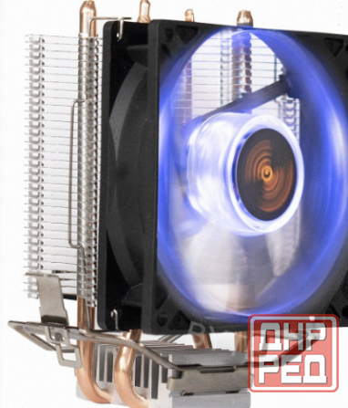 Кулер Exegate ex286297rus Wizard Exx200-pwm.blue (al+copper, 2 Трубки, Lga775/115*/1200/a - арт:3159 Макеевка - изображение 1