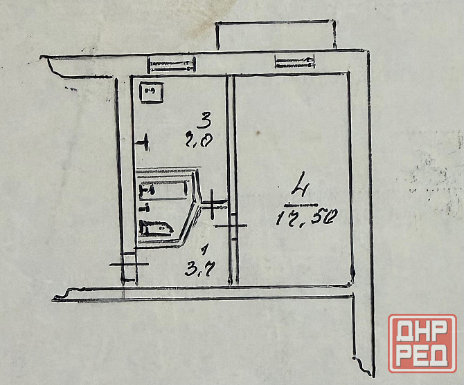 Продам 1 комн. кв., 5/5 эт., 32 м.кв. - Макеевка, квартал Химик, маг. 1000 мелочей Макеевка - изображение 9