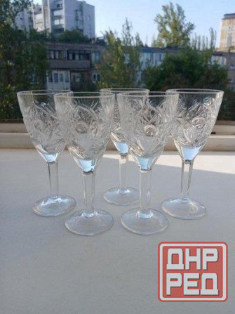 Хрустальные рюмочные фужеры ссср Донецк - изображение 1