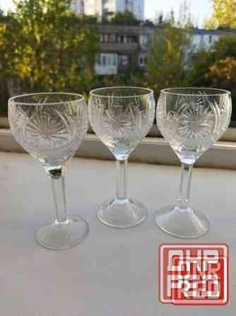 Набор хрустальных рюмочек на ножке ссср Донецк