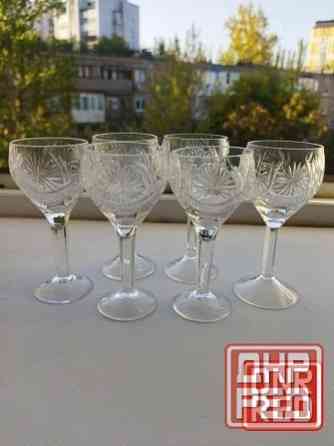 Набор хрустальных рюмочек на ножке ссср Донецк