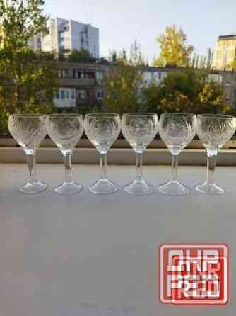 Набор хрустальных рюмочек на ножке ссср Донецк