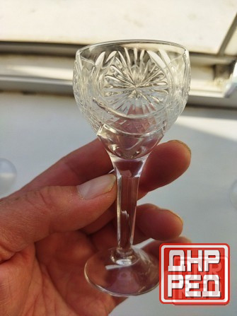 Набор хрустальных рюмочек на ножке ссср Донецк - изображение 5