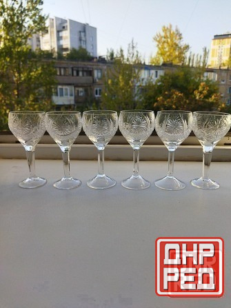Набор хрустальных рюмочек на ножке ссср Донецк - изображение 6