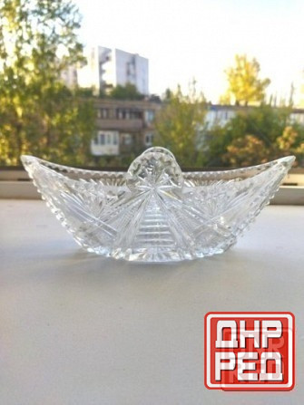 Хрустальная салатница (конфетгица) ссср ладьч Донецк - изображение 1