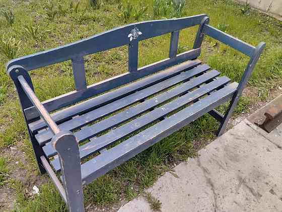 Скамейка садовая со спинкой 120х78х60 см Донецк