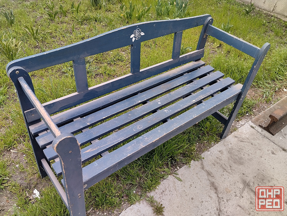 Скамейка садовая со спинкой 120х78х60 см Донецк - изображение 3