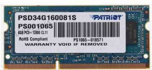 Оперативная Память Sodimm Patriot Signature [psd34g160081s] 4 гб - арт:4177 Макеевка
